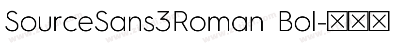 SourceSans3Roman Bol字体转换